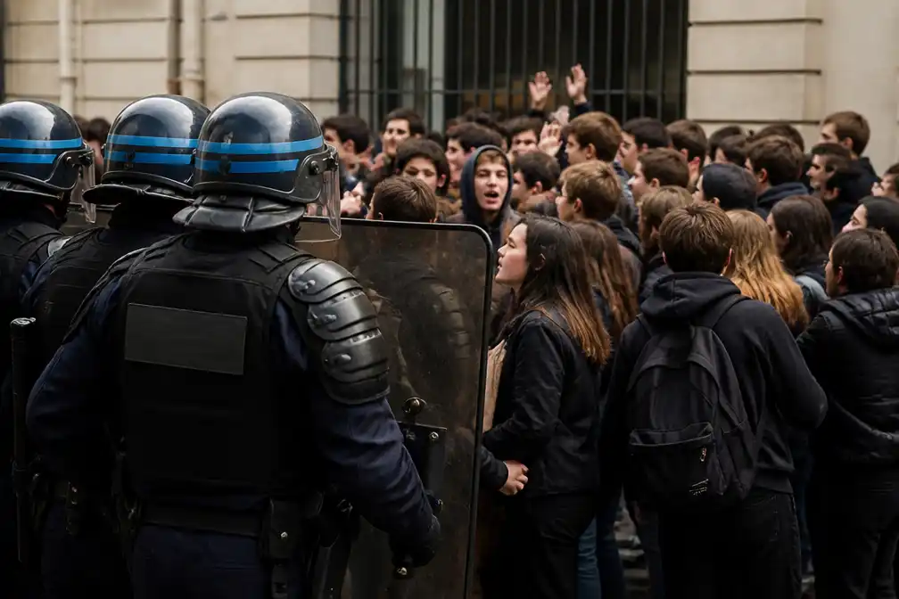 Ongeregeldheden in Lille bij scholierenprotest en schoolblokkades