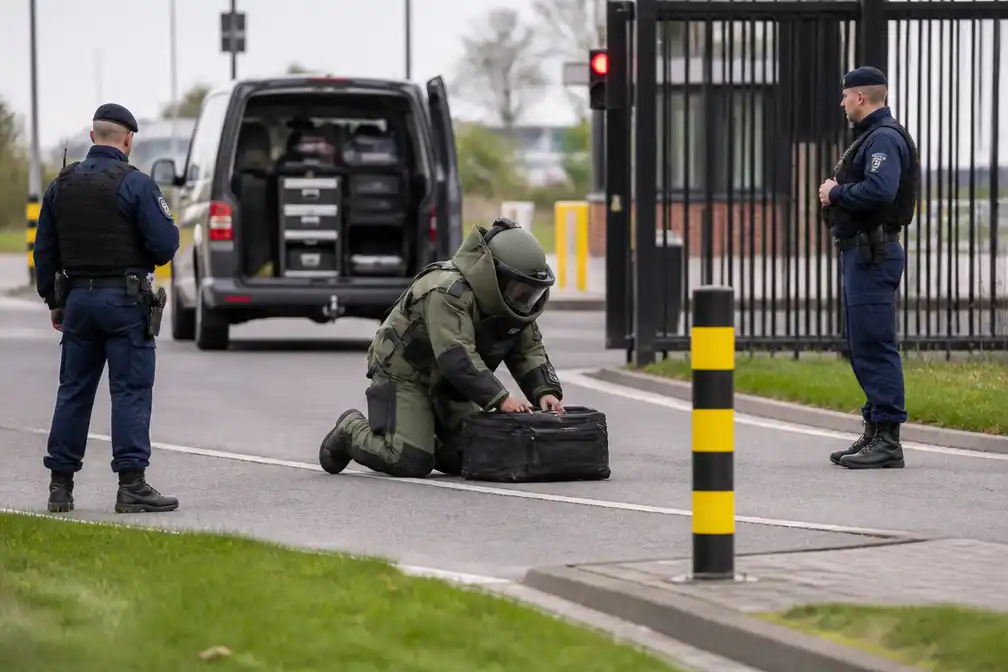 EOD vindt geen explosief in tas na bommelding bij vliegbasis Leeuwarden
