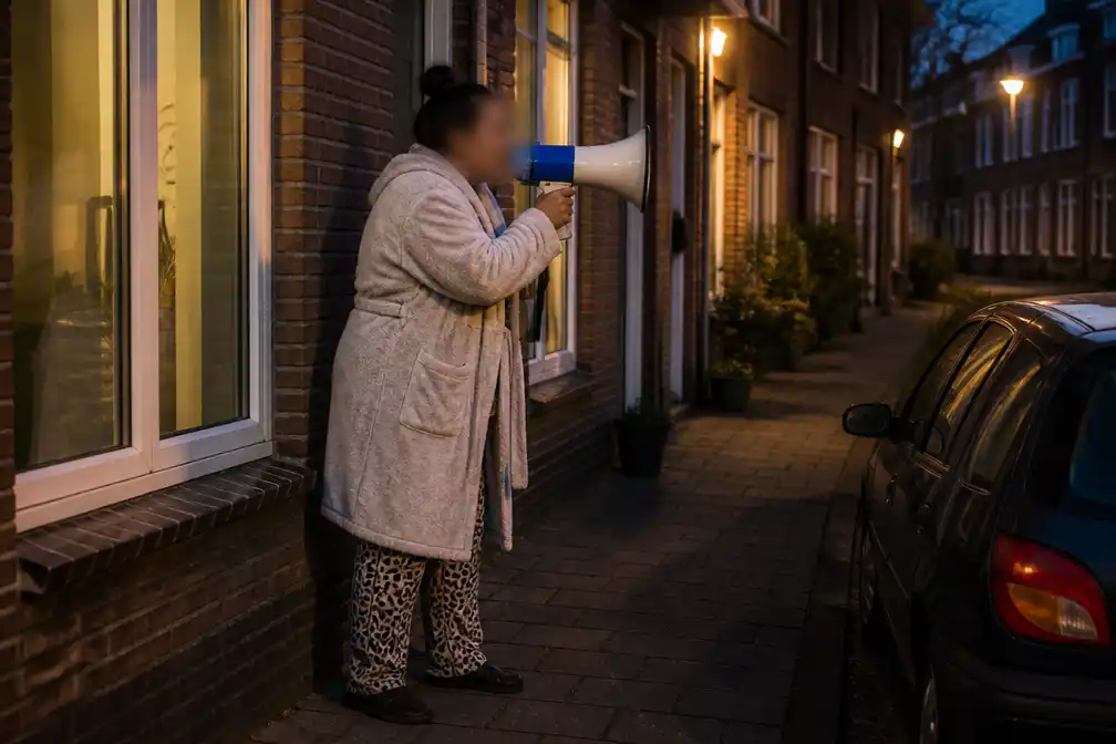 Buurt radeloos door nachtelijk megafoonlawaai, agent bedenkt oplossing