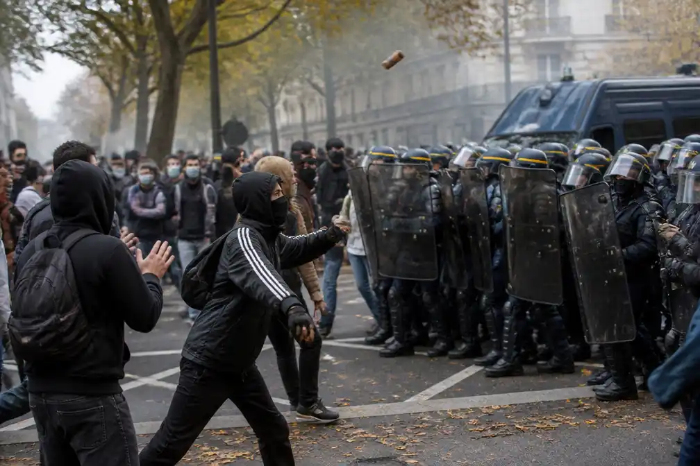 Tiener raakt hand kwijt bij Franse protesten, brand in Parijse school