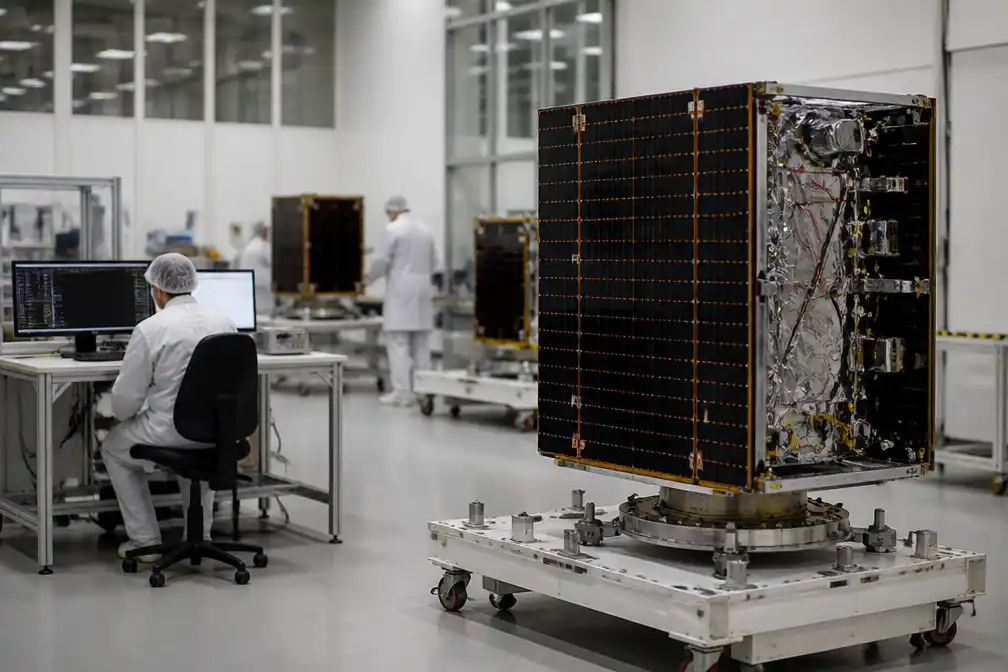 Rheinmetall start serieproductie van satellieten in Neuss