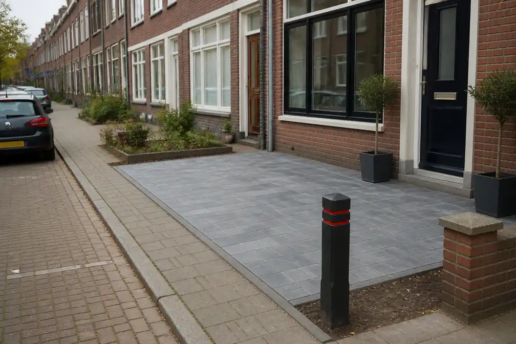 Rotterdammers betegelen hun voortuin om betaald parkeren te ontwijken