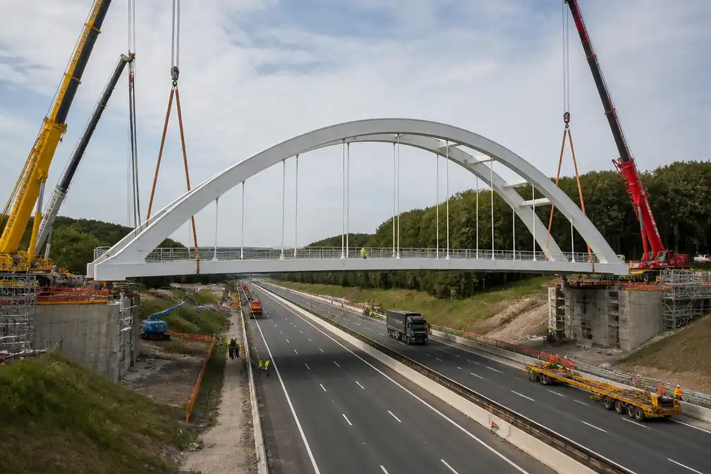 E40 bij Bertem zaterdagnacht en zondag dicht voor plaatsing nieuwe boogbrug