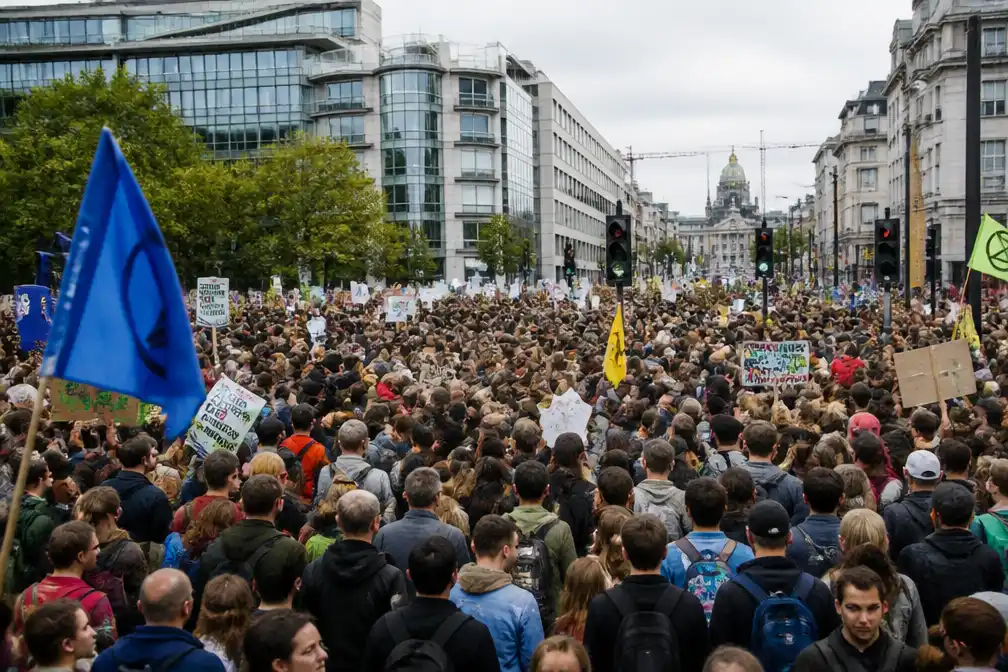 Klimaatmars in Brussel lokt tienduizenden deelnemers, organisatie spreekt van 60.000