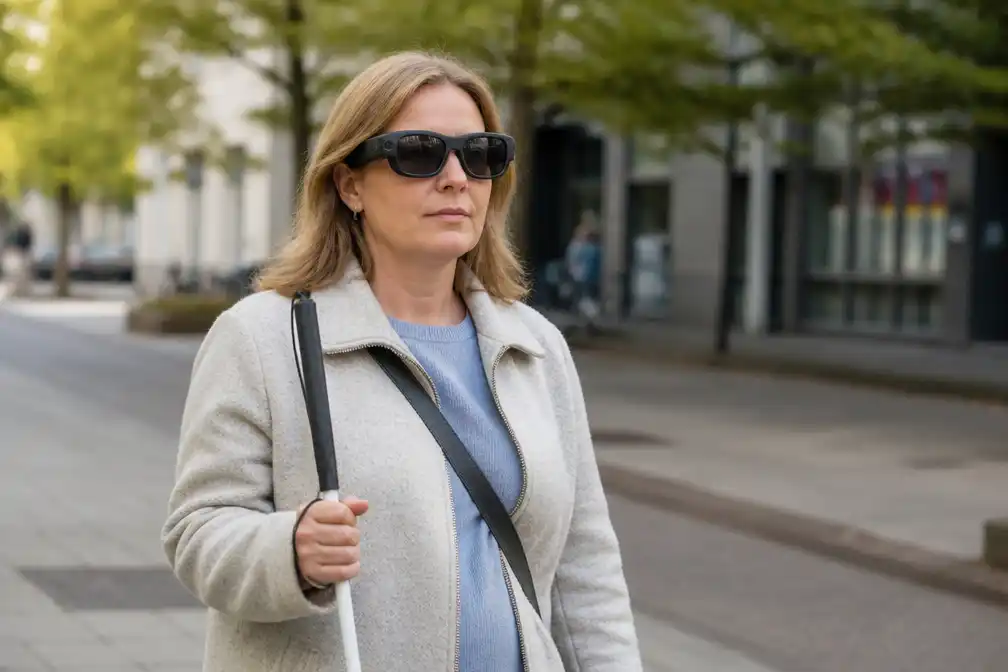 Blinde Ellen Zieleman kan niet meer zonder omstreden gluurbril