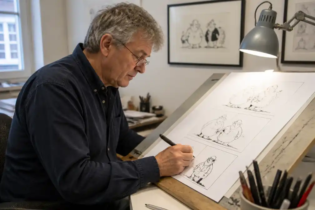 Cartoonist Paul Kusters publiceert Toos en Henk op 12 oktober 2026