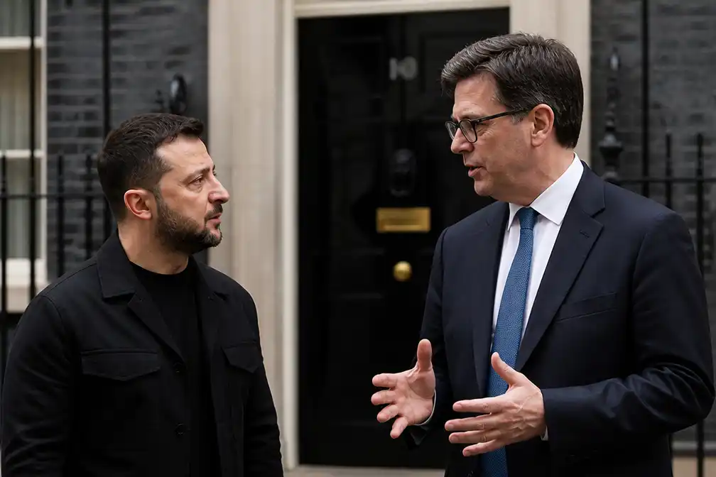 Burnham ontvangt Zelenskyy op Downing Street als steunbetuiging aan Oekraïne