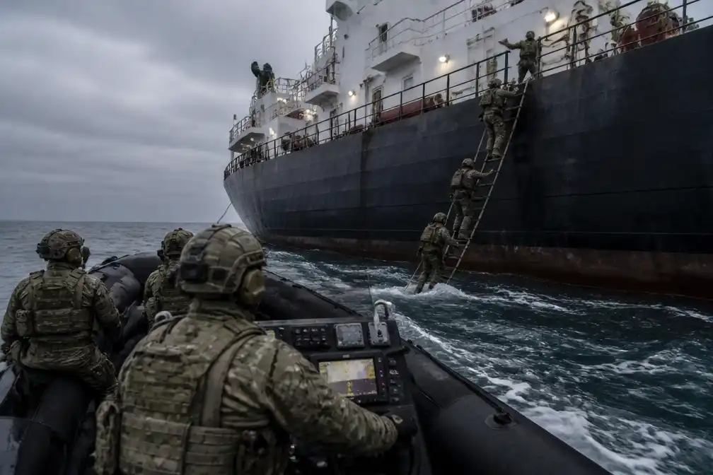 Belgische Special Forces enteren Russisch schaduwvlootschip Ethera in Noordzee