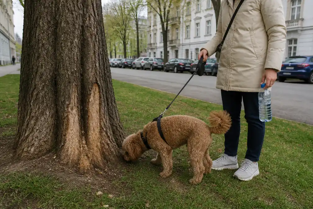 Hondenbezitters in Wenen moeten urine van hun hond verdunnen met water