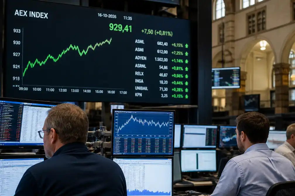 ASML en ASMI herstellen op Damrak na verkoopgolf in chipsector