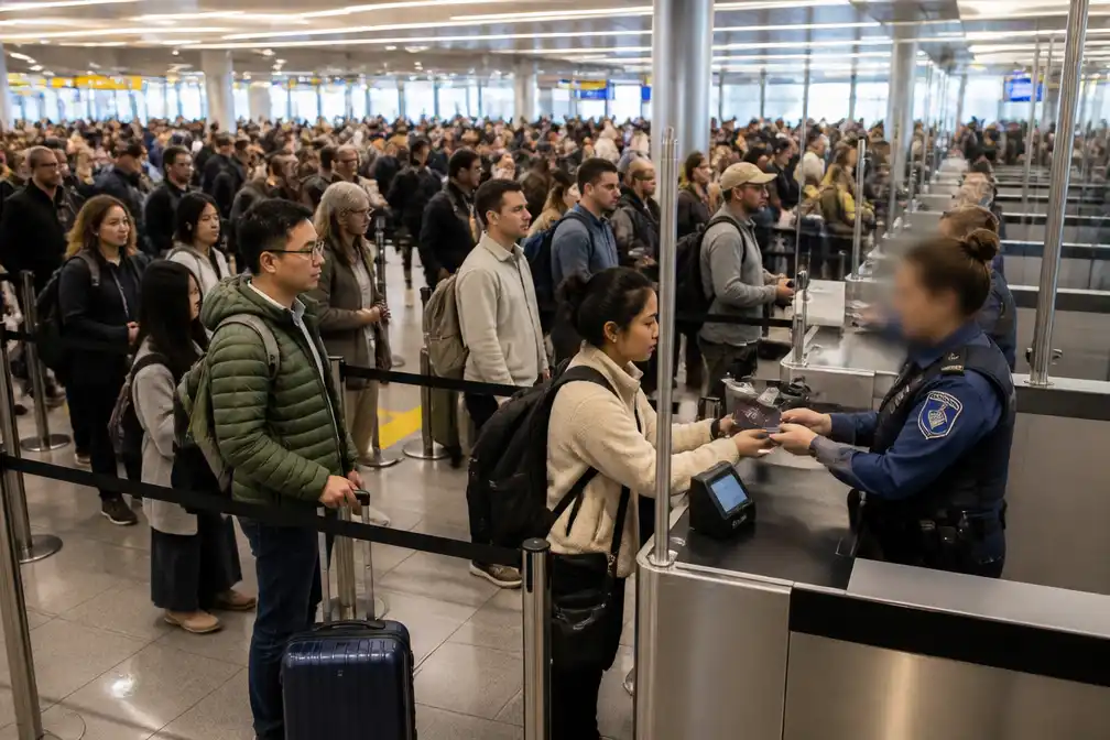 Storing in alle 78 paspoortpoortjes op Schiphol, lange rijen bij handmatige controle