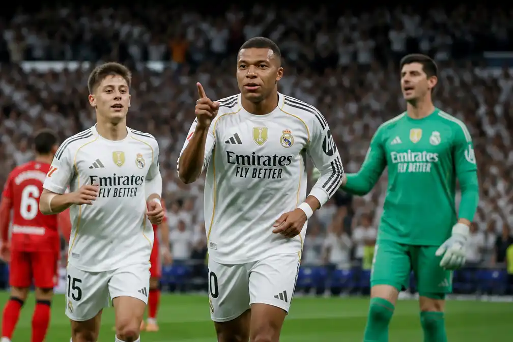 Real Madrid klopt Sevilla met 4-1, Mbappé treft twee keer