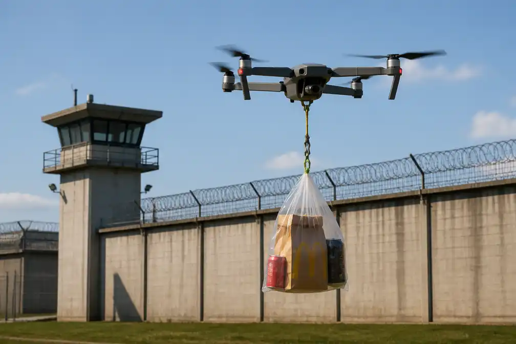 Gedetineerde in Quebec smokkelt McDonald's-bestelling en alcohol per drone de gevangenis in