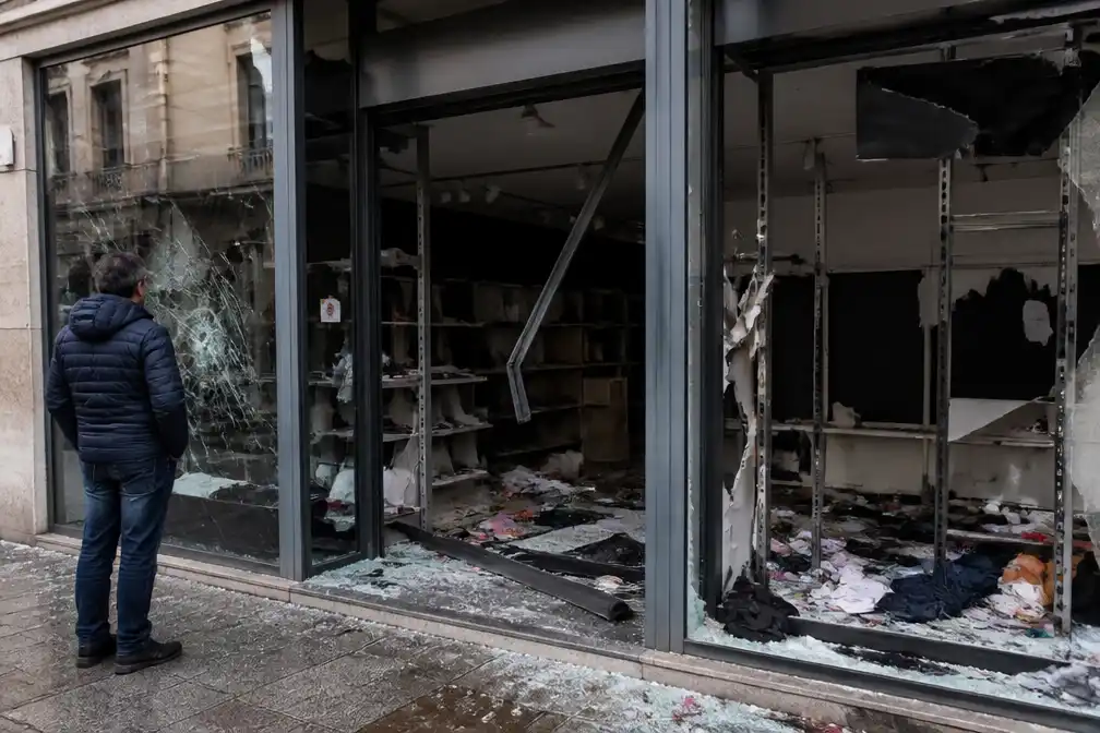 Plunderingen en vernielingen in Franse steden, avondklok en samenscholingsverbod