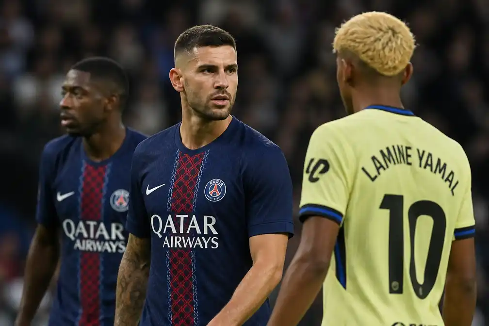 PSG ontvangt Barcelona in Champions League zonder Nuno Mendes