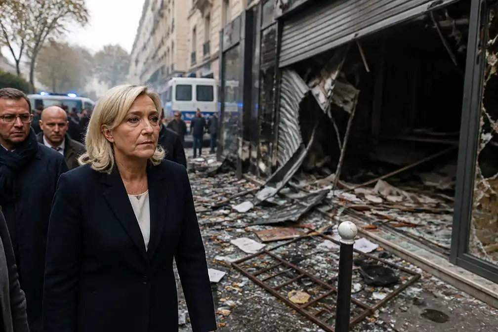 Frankrijk: 3000 winkels vernield, 2400 aanhoudingen; Le Pen mogelijk de winnaar