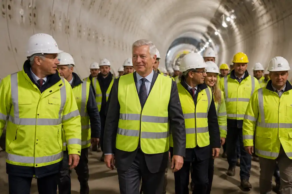 Koning Filip steekt als eerste nieuwe Scheldetunnel in Antwerpen over