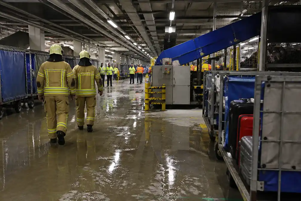 Bagagehal Brussels Airport drie uur ontruimd na waterlek met glycol
