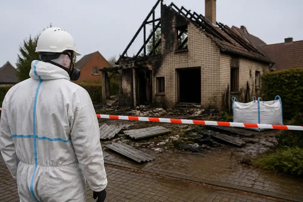 Asbest vrijgekomen bij woningbrand in Moerbeke, beperkt tot directe omgeving