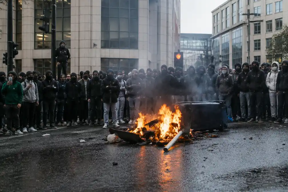Enkele honderden betogers in Brussel bij golf van studentenprotesten in Europa