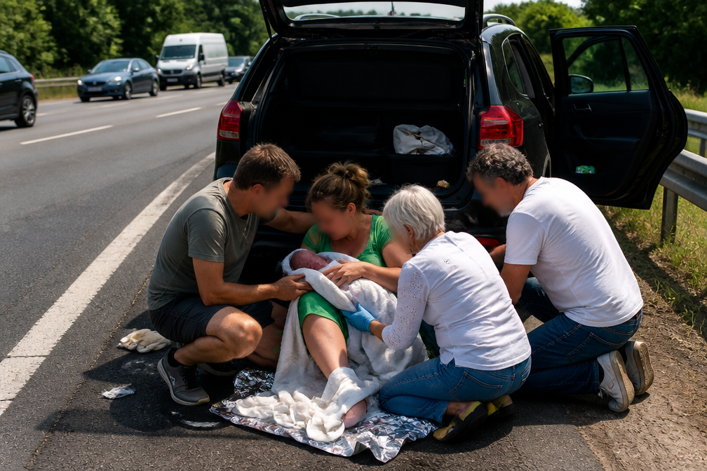 Baby Dorus geboren op vluchtstrook N44 bij Wassenaar tijdens extreme hitte