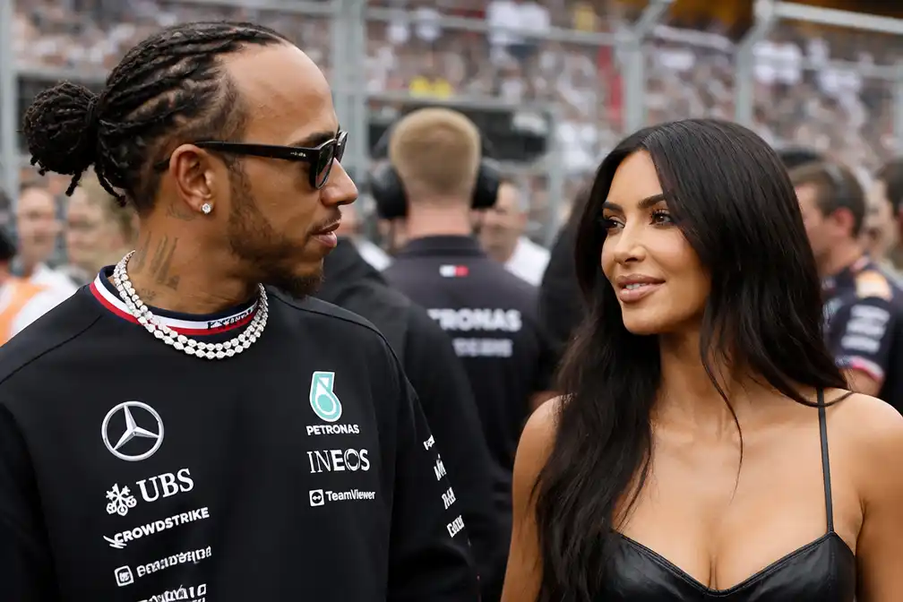 Hamilton geniet van tijd met de vier kinderen van Kim Kardashian