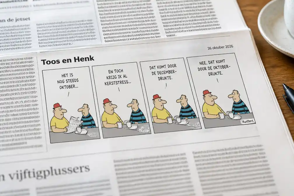 Cartoons van Paul Kusters verschijnen in De Limburger en Haarlems Dagblad