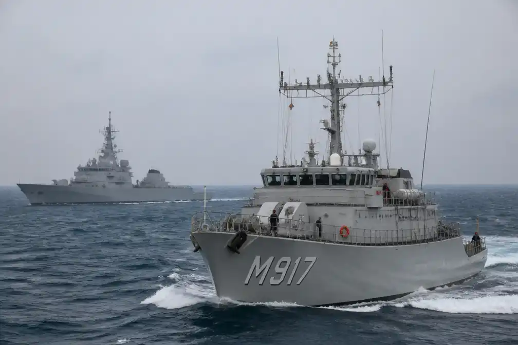 Frans escorteschip haalt ballistische raket neer bij Belgische mijnenjager Primula