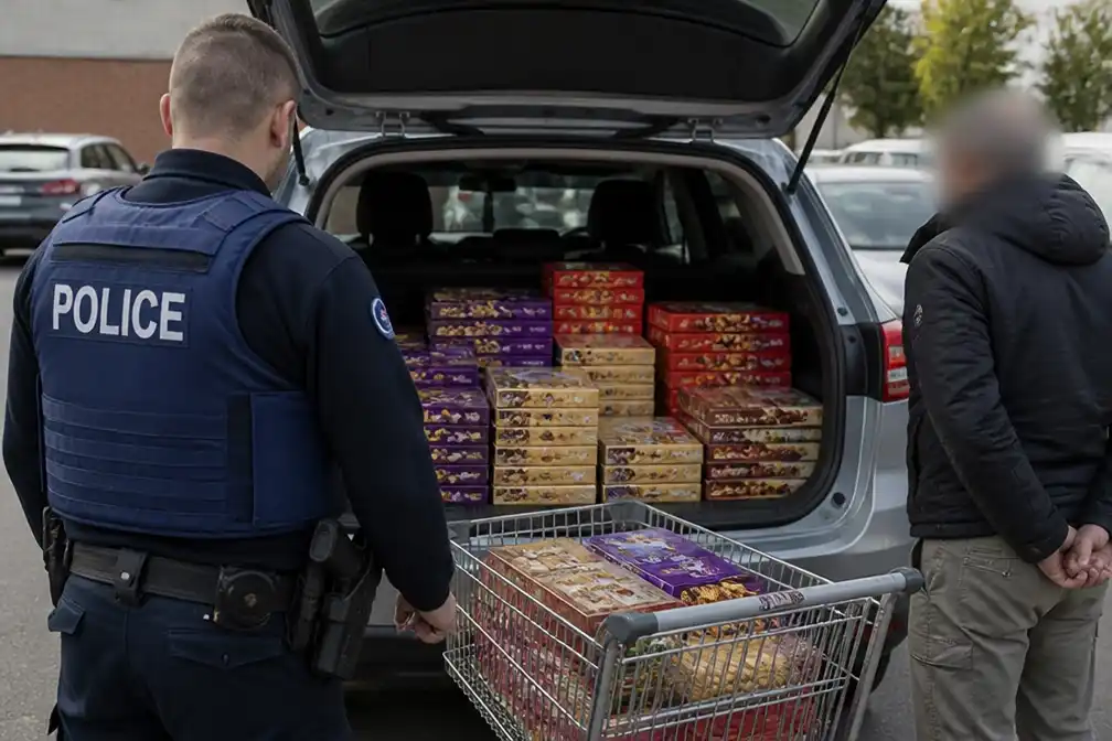 Politie Berlaar arresteert twee winkeldieven met ruim 2.000 euro aan chocolade en noten