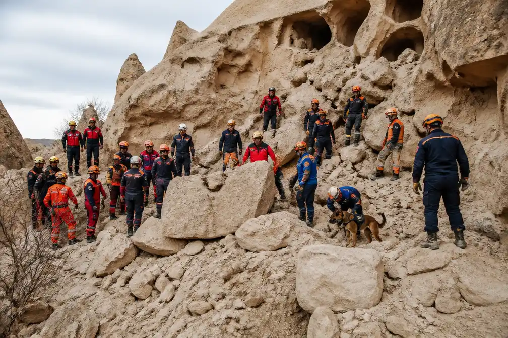 Drie doden en vijf gewonden na instorting van rotsformatie in Cappadocië