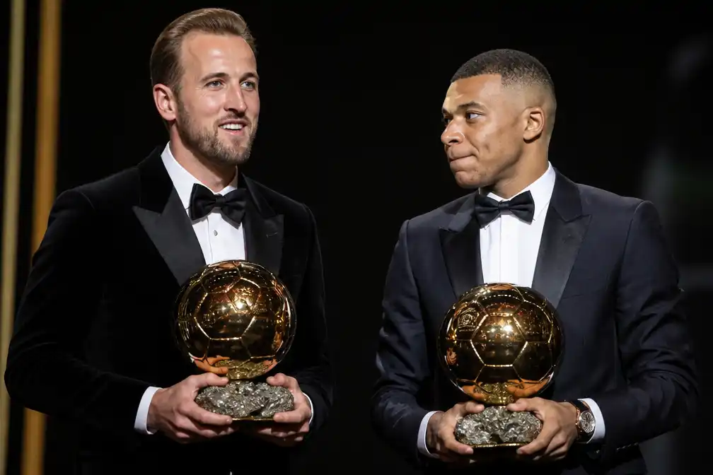 Harry Kane wint Gouden Bal met miniem verschil van Kylian Mbappé