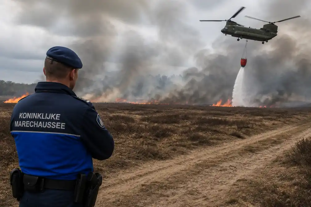 Geen strafbare feiten bij branden op militaire terreinen in april