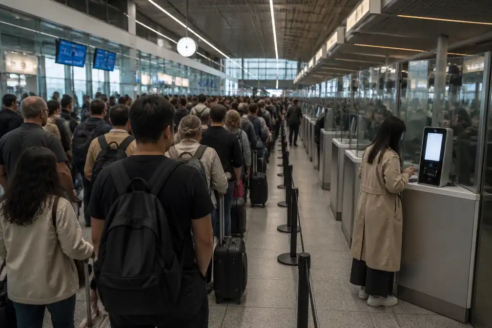 Europese luchthavens waarschuwen voor zomerchaos en eisen opschorting nieuw grenscontrolesysteem