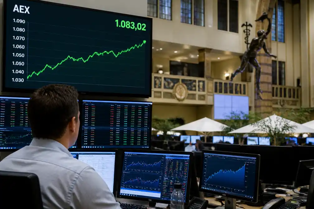 AEX sluit op record van 1083 punten op vrijdag