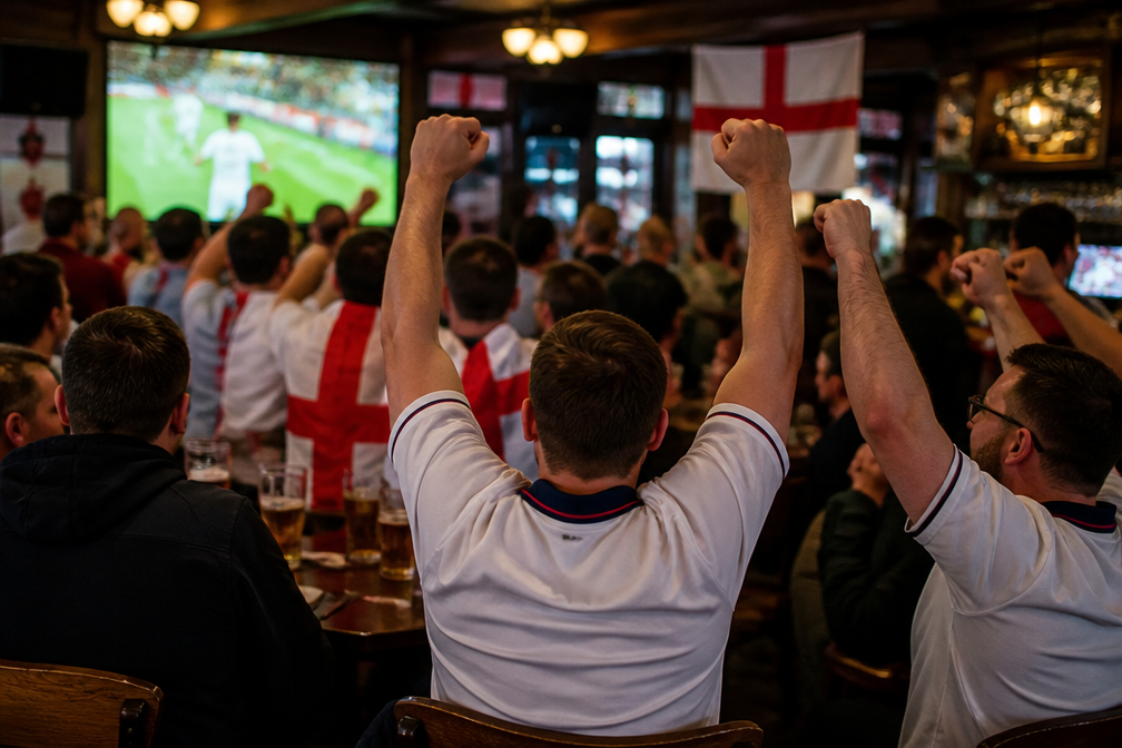 Engeland wint WK-wedstrijd en houdt miljoenen fans in Verenigd Koninkrijk wakker