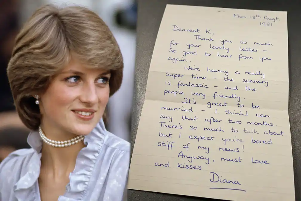 Huwelijksbrief prinses Diana uit 1981 gaat op 7 juli onder de hamer