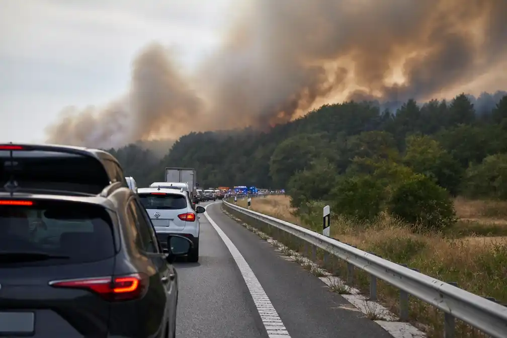 Deel Route du Soleil dicht door bosbranden bij Parijs, ANWB adviseert te rijden