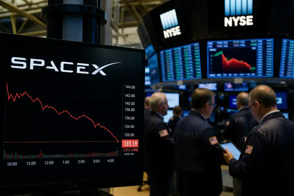 Aandeel SpaceX voor het eerst onder introductieprijs