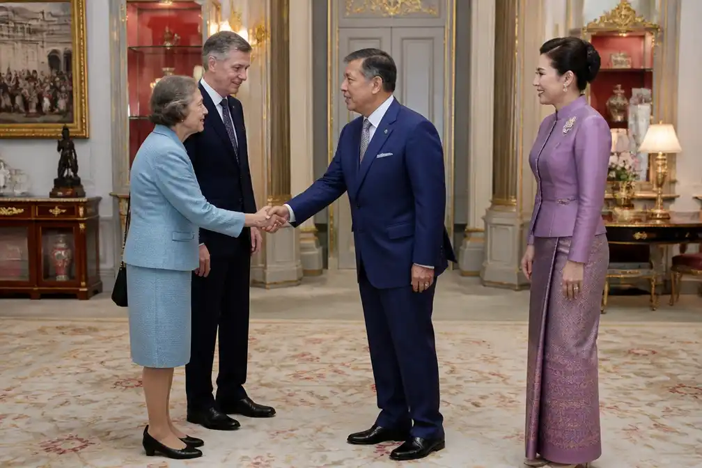 Prinses Anne op bezoek bij Thais koningspaar