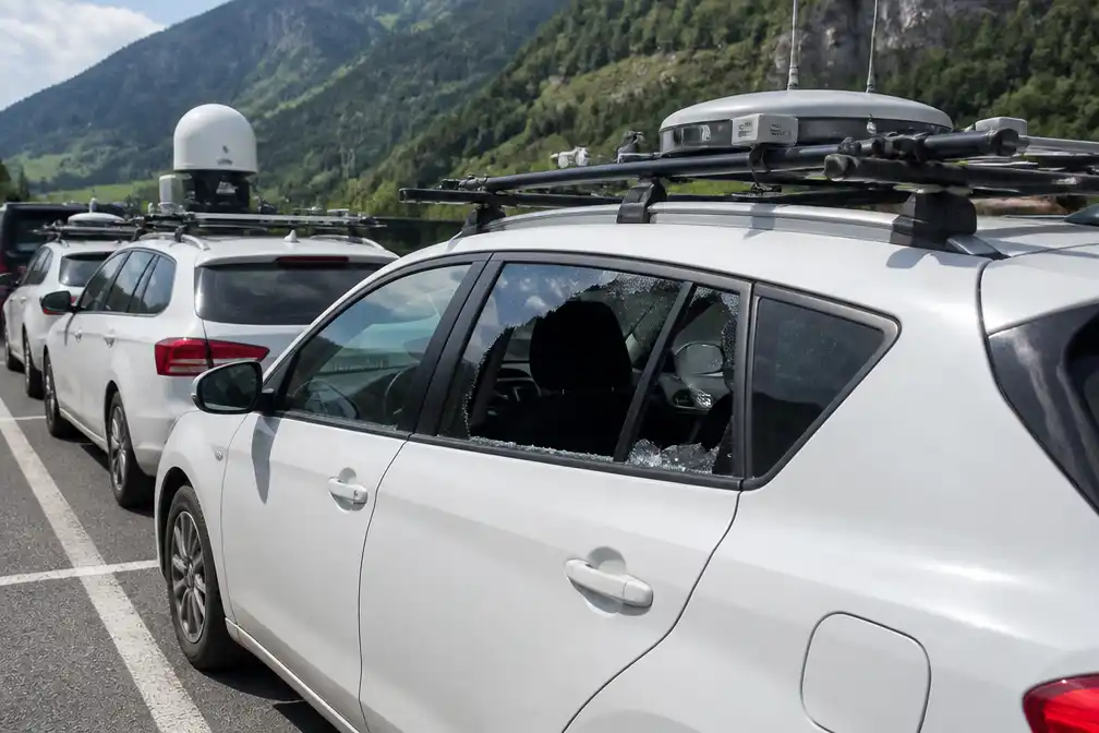 NOS-auto’s opengebroken tijdens Tour de France, verslaggevers bevestigen
