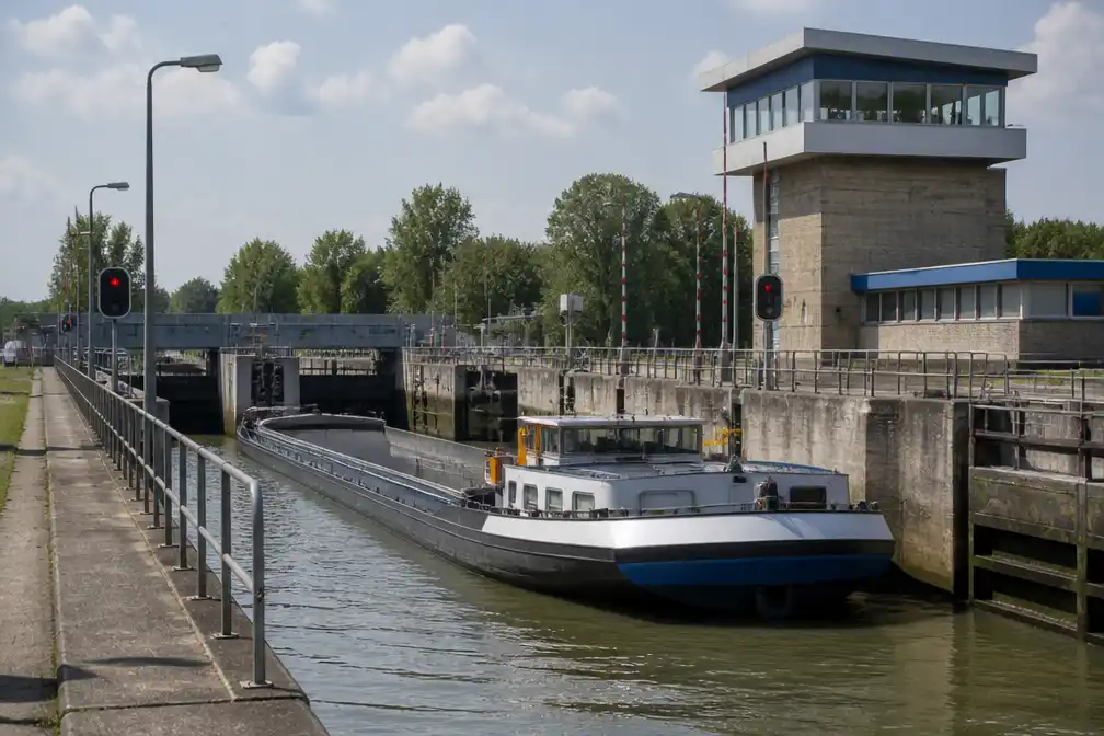 Twentekanaal bij Eefde gesloten door laag water; scheepvaart en waterhuishouding getroffen