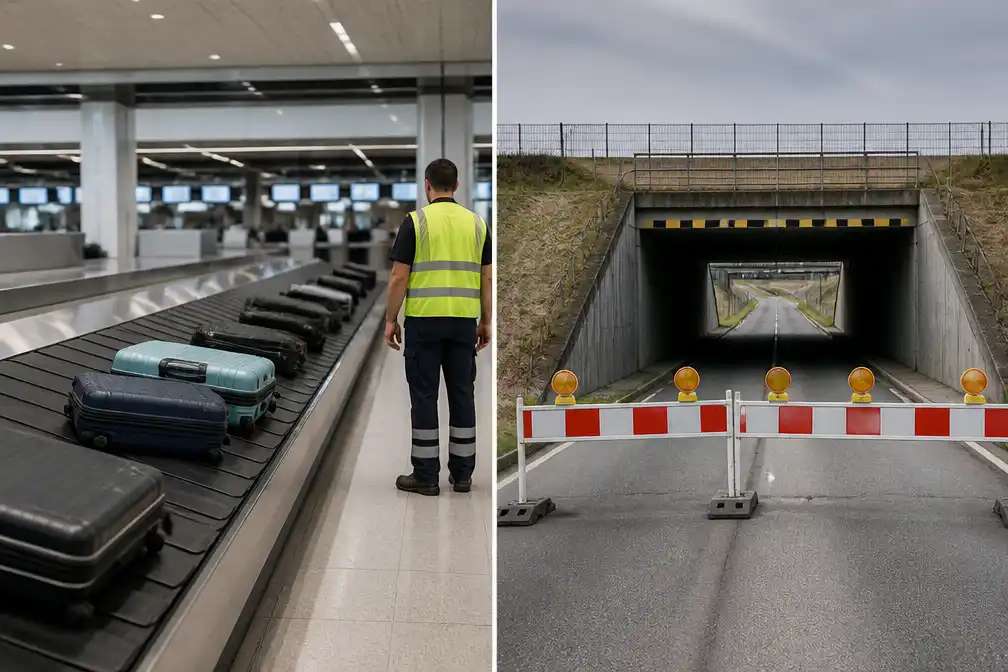 Storing bagagesysteem en tunnelsluiting zorgen voor hinder op Brussels Airport