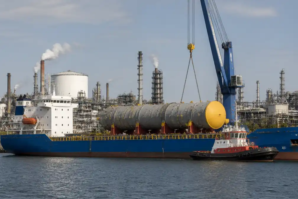 Eerste van twee laatste onderdelen Ineos-ethaankraker na maanden vertraging in Antwerpen
