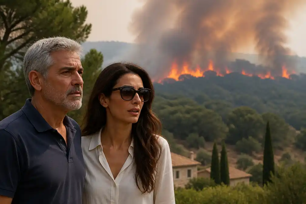 George Clooney ontvlucht woning in Frankrijk door natuurbrand