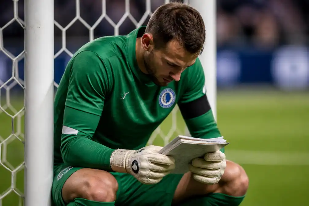 Davy Roef wordt penaltyheld van AA Gent met notitieboekje in Conference League