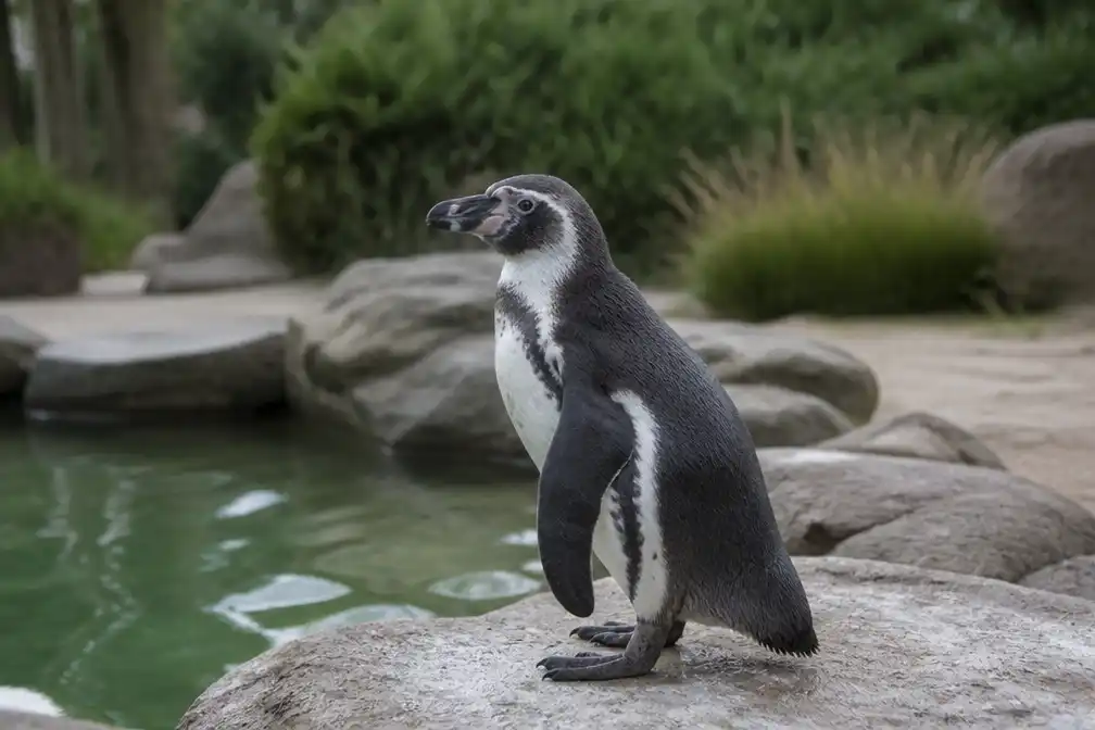 Ontsnapte jonge pinguïn uit Avifauna na 9 kilometer gevangen in Roelarendsveen